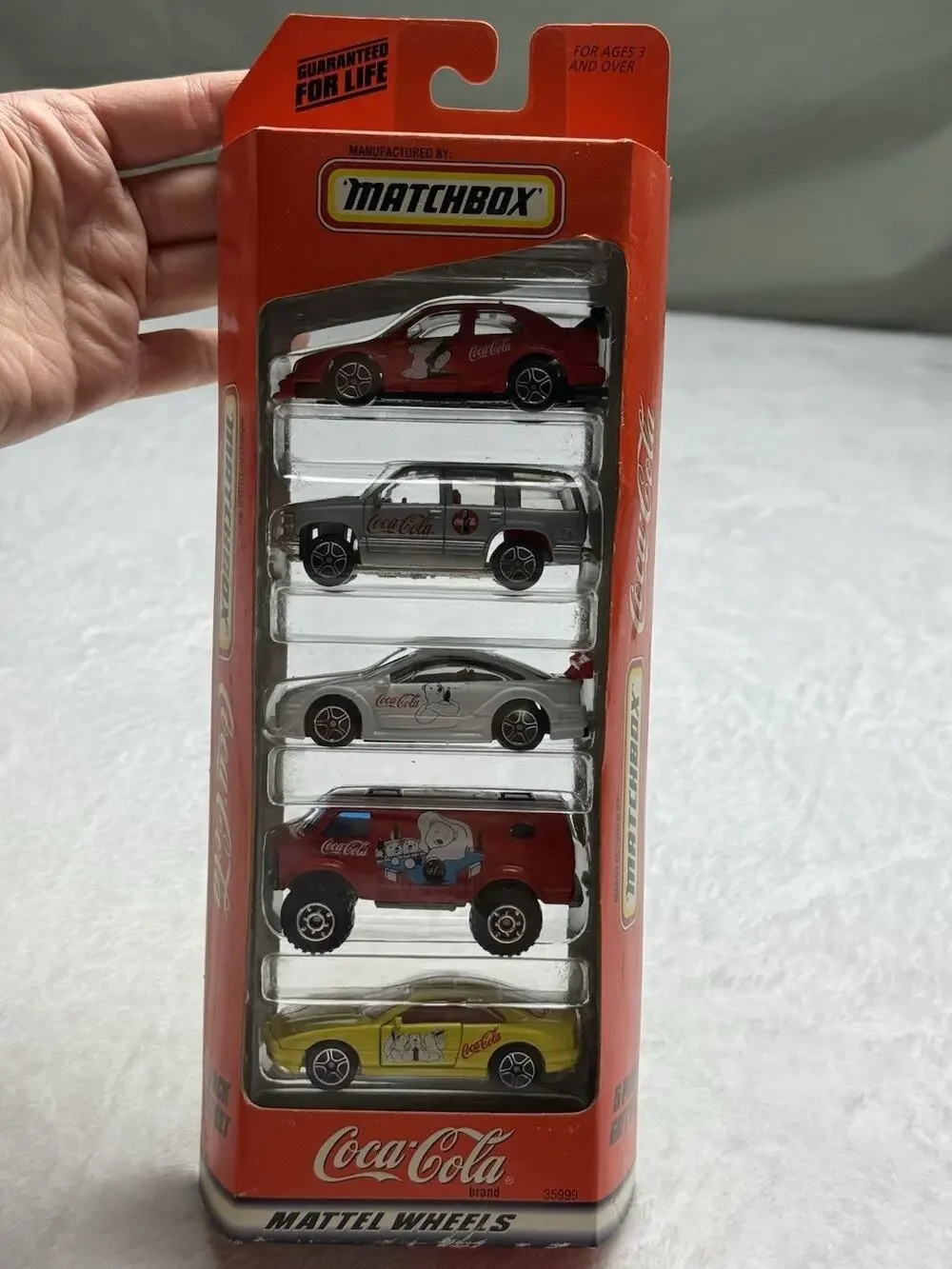 New 90s Vtg Matchbox Coca-Cola 5 Pack Set Mattel Polar Bear Car Van Red Coke